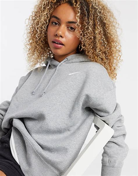 grey Nike mini swoosh hoodie